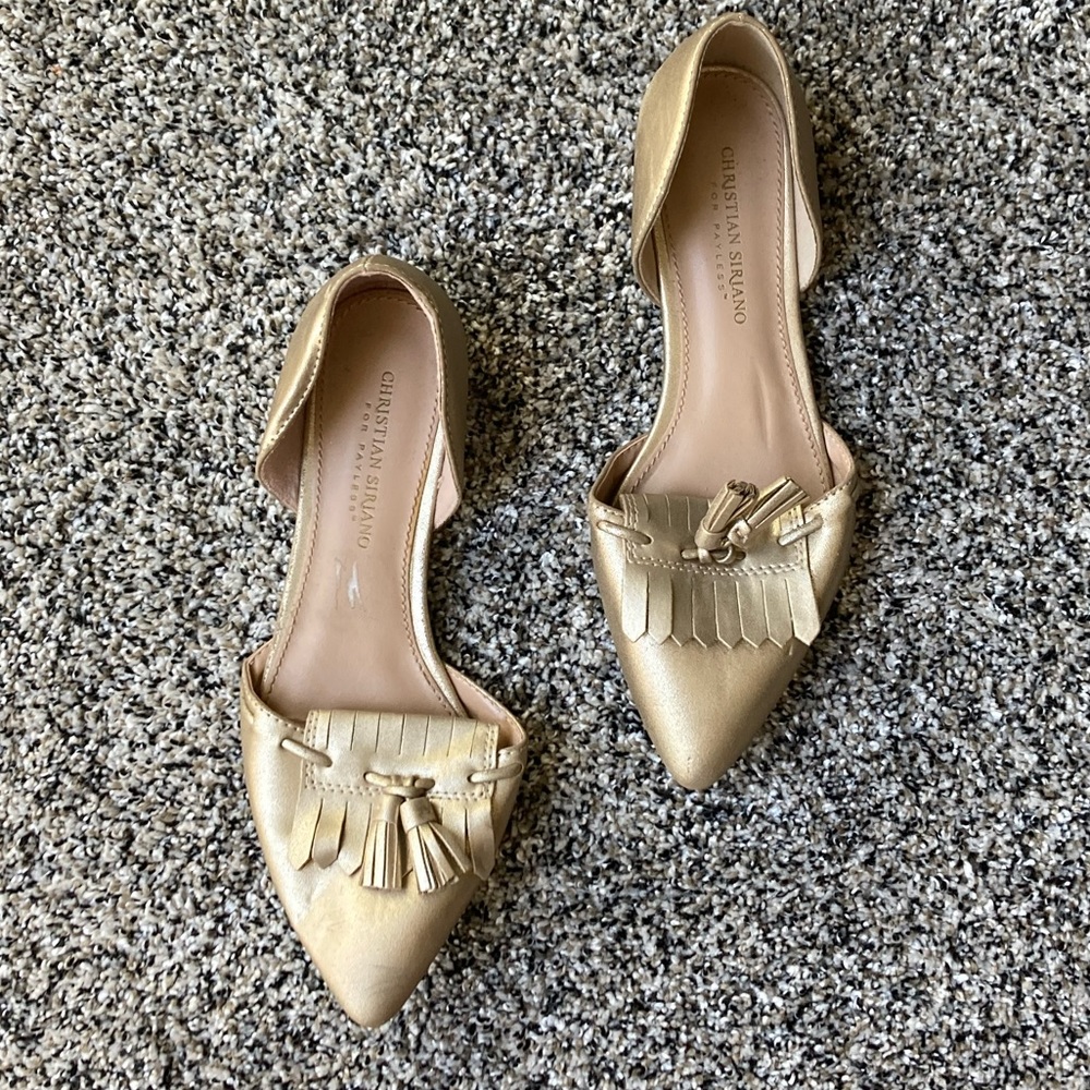 Christian Siriano for Payless gold flats